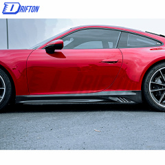 Z007 Style Dry Carbon Fiber Side Skirt For Porsche 911 992 Carrera S 2019-2023