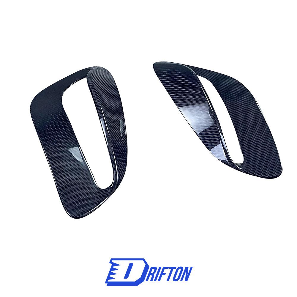 Techart Style Dry Carbon Fiber Side Vent Covers For Porsche 911 992 Turbo S 2019-2023