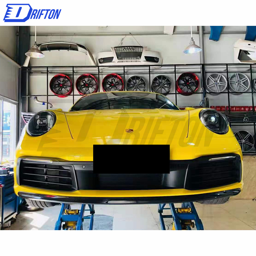 Paktechz Design Dry Carbon Fiber Front Splitter For Porsche 911 992 Carrera S 2019-2023