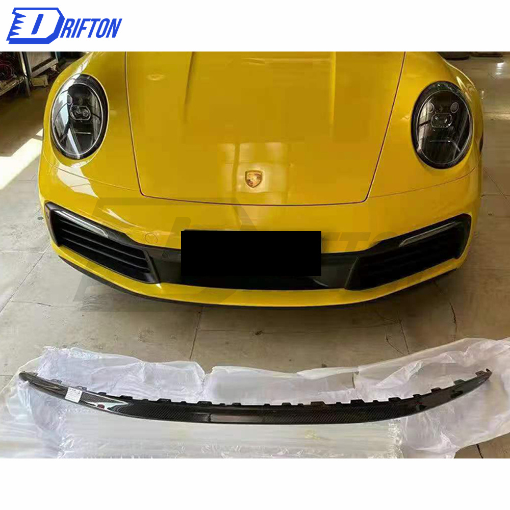 Paktechz Design Dry Carbon Fiber Front Splitter For Porsche 911 992 Carrera S 2019-2023