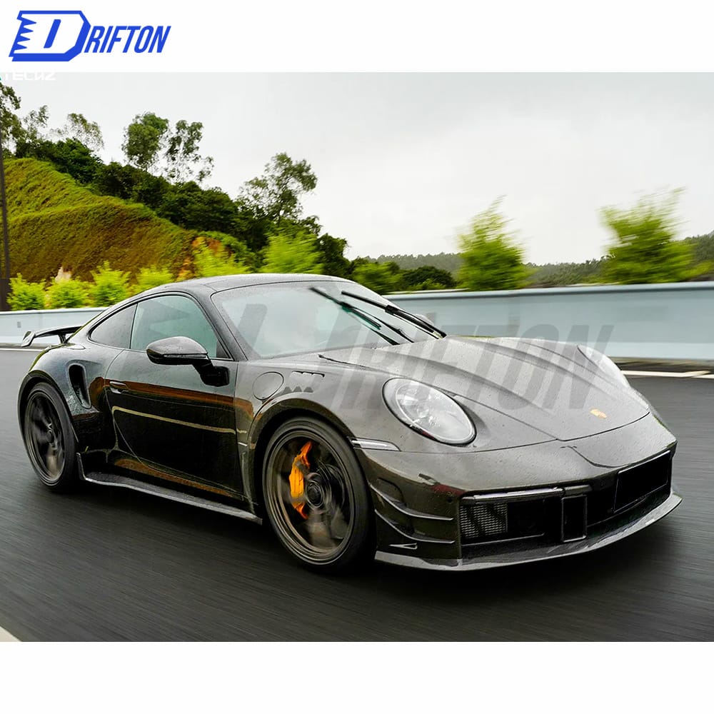 Paktechz Design Dry Carbon Fiber Side Skirt For Porsche 911 992 Turbo S 2019-2023