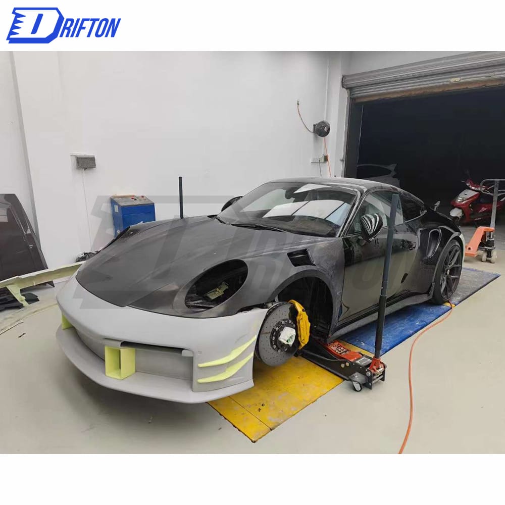 Paktechz Design Dry Carbon Fiber Side Skirt For Porsche 911 992 Turbo S 2019-2023