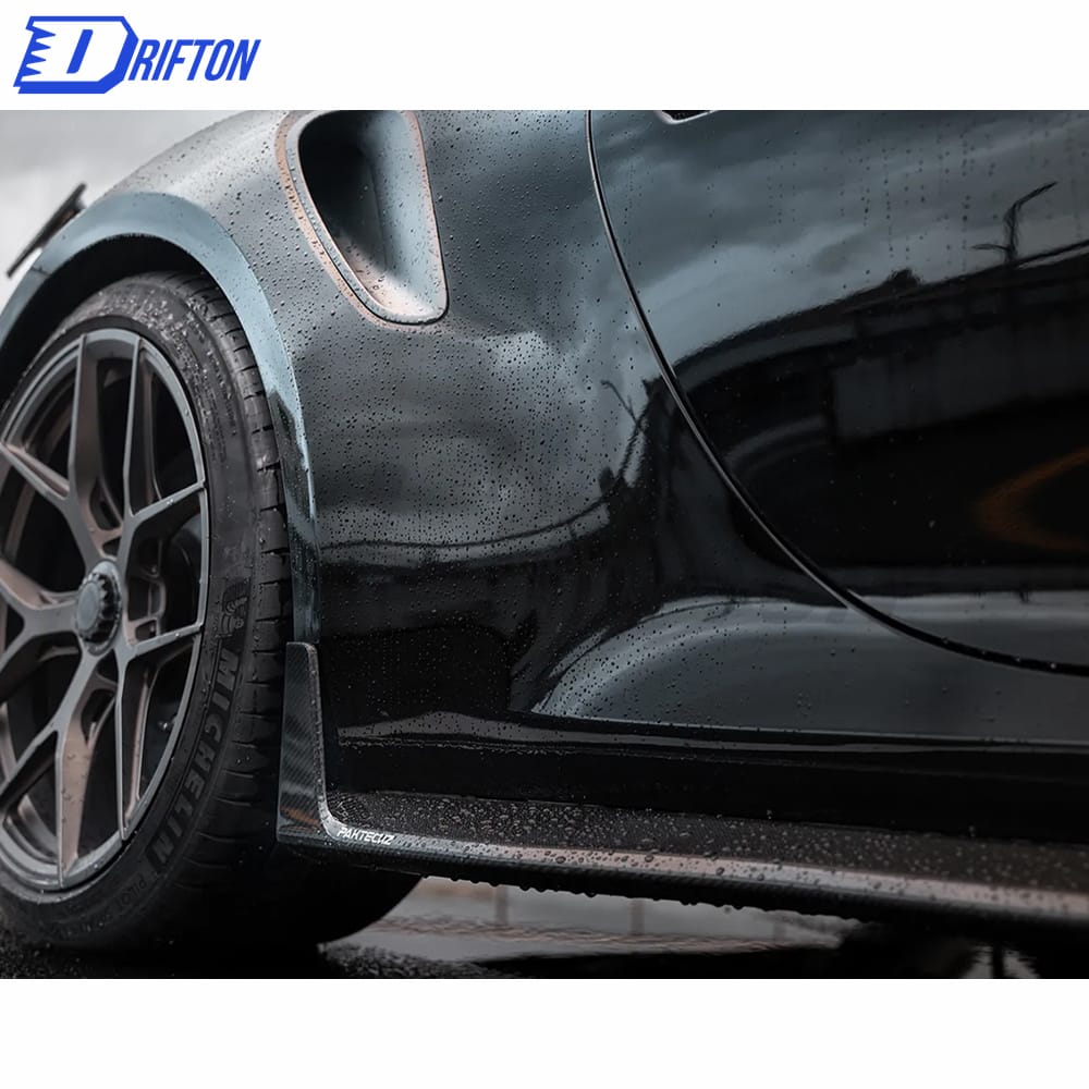 Paktechz Design Dry Carbon Fiber Side Skirt For Porsche 911 992 Turbo S 2019-2023