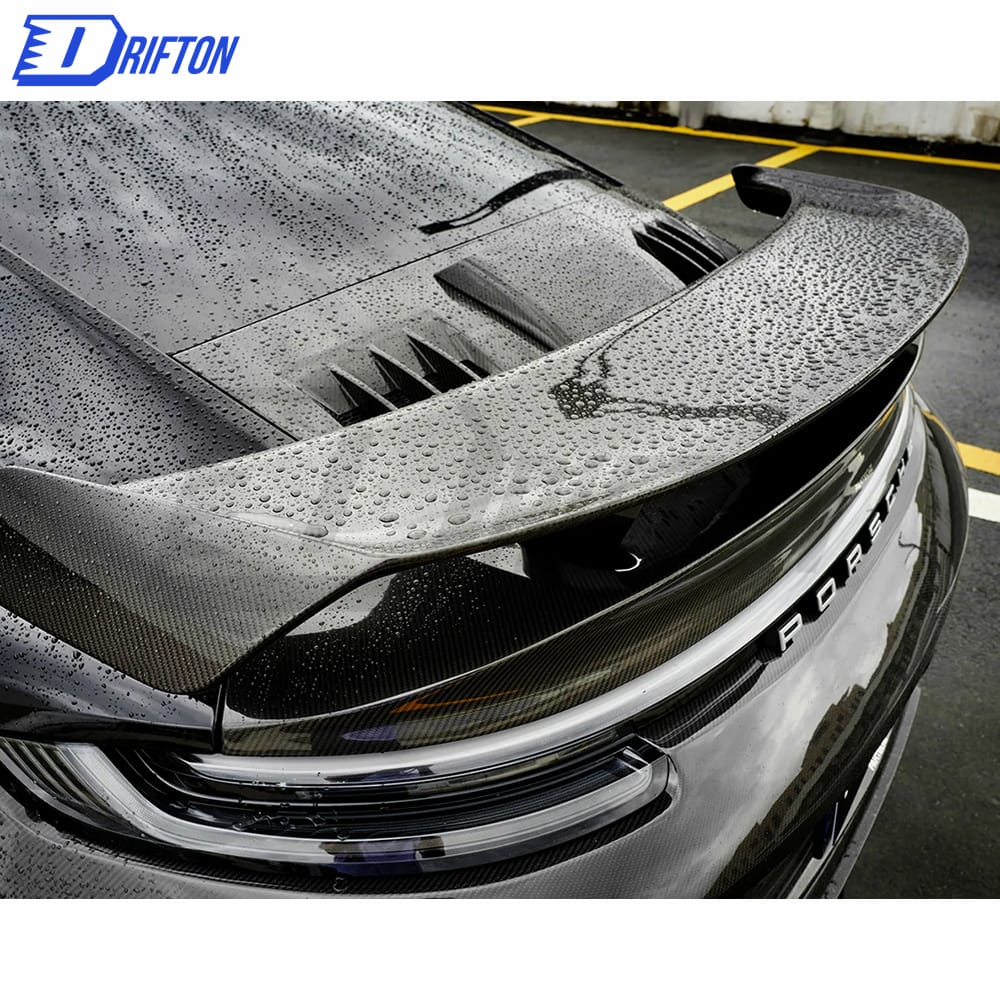 Paktechz Design Dry Carbon Fiber With Portion Primer Rear Bumper For Porsche 911 992 Turbo S 2019-2023