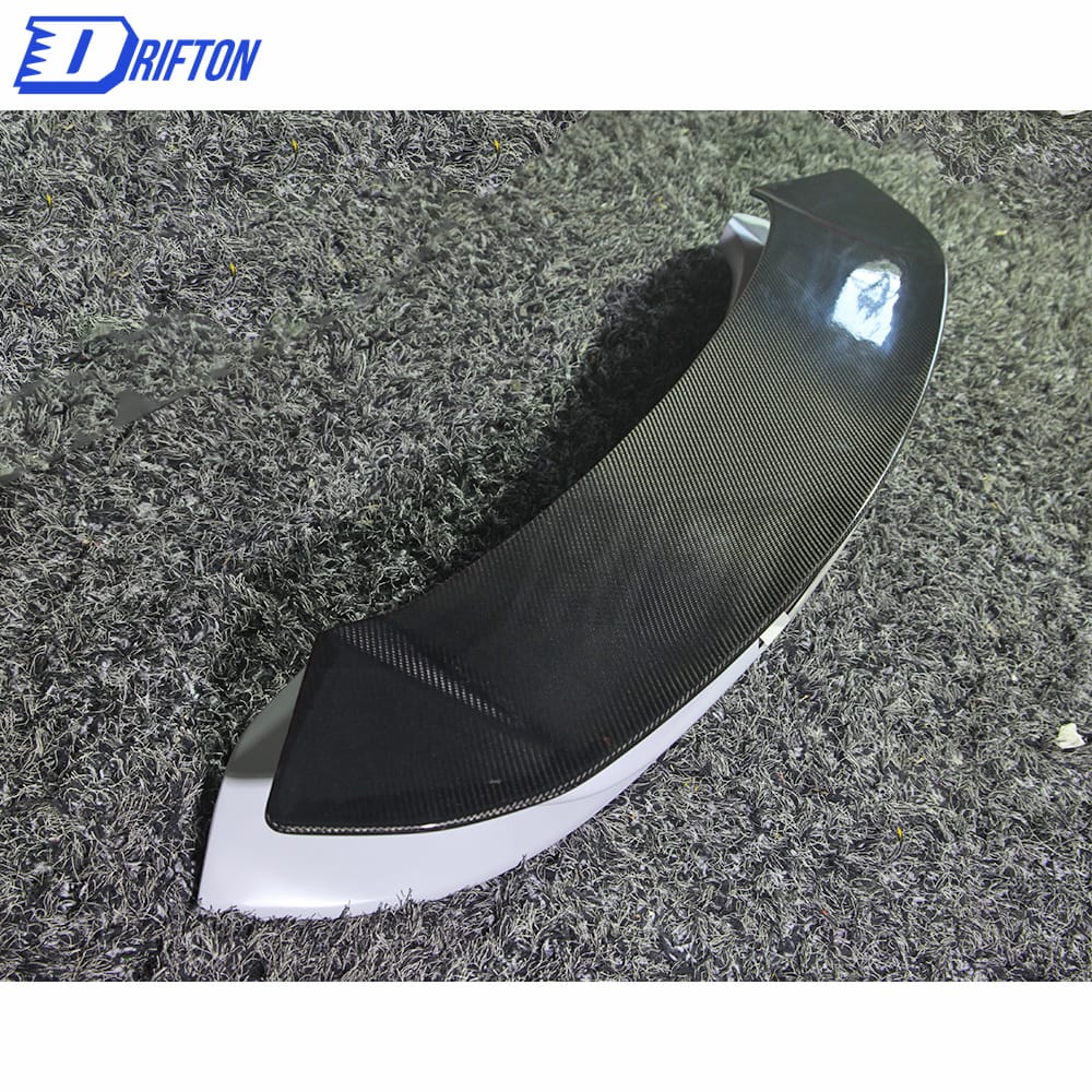 Turbo S Style Dry Carbon Fiber Rear Spoiler Set (Primed Bracket & Primed Base) For Porsche 911 992 2019-2023