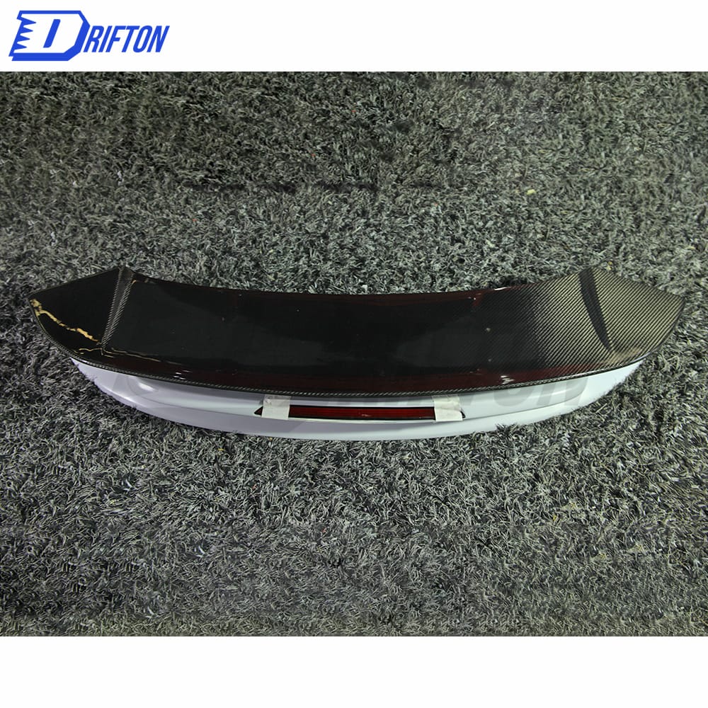 Turbo S Style Dry Carbon Fiber Rear Spoiler Set (Primed Bracket & Primed Base) For Porsche 911 992 2019-2023