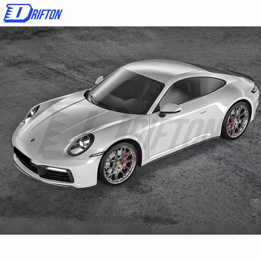 Paktechz Design Dry Carbon Fiber Side Skirt For Porsche 911 992 Carrera S 2019-2023