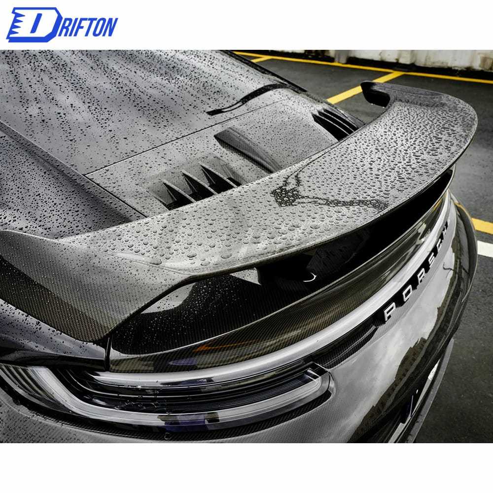 Paktechz Design Dry Carbon Fiber With Portion Primer Rear Bumper For Porsche 911 992 Turbo S 2019-2023