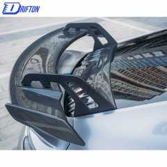 GT3 Style Primed Dry Carbon Fiber Rear Spoiler Base Rear Spoiler & Engine Cover & Rear Trunk Set For Porsche 911 992 Carrera S 2019-2023