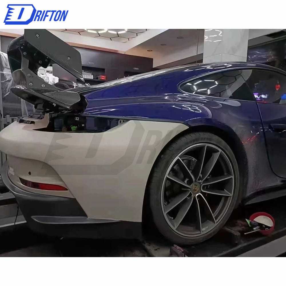 GT3 Style Dry Carbon Fiber With Portion Primer Body Kit For Porsche 911 992 Carrera S 2019-2023