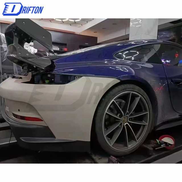 GT3 Style Dry Carbon Fiber With Portion Primer Body Kit For Porsche 911 992 Carrera S 2019-2023