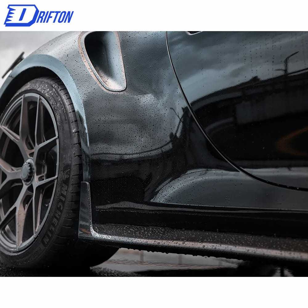 Paktechz Design Dry Carbon Fiber Side Skirt For Porsche 911 992 Turbo S 2019-2023