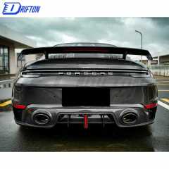 Paktechz Design Dry Carbon Fiber With Portion Primer Rear Bumper For Porsche 911 992 Turbo S 2019-2023