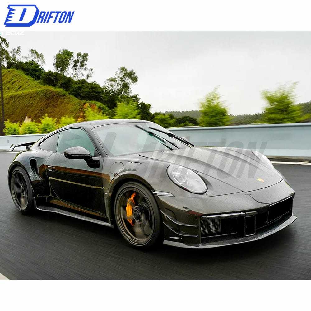 Paktechz Design Dry Carbon Fiber Side Skirt For Porsche 911 992 Turbo S 2019-2023