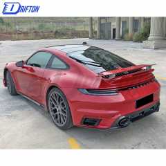 Turbo S Style Dry Carbon Fiber Rear Spoiler Set For Porsche 911 992 2019-2023