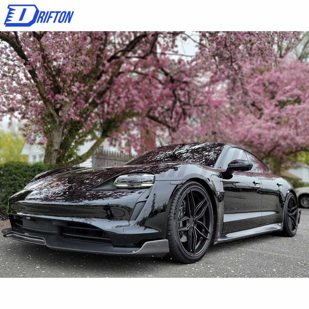 CMST Style Carbon Fiber Front Lip For Porsche Taycan 4S 2019-2023