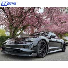 CMST Style Carbon Fiber Front Lip For Porsche Taycan 4S 2019-2023