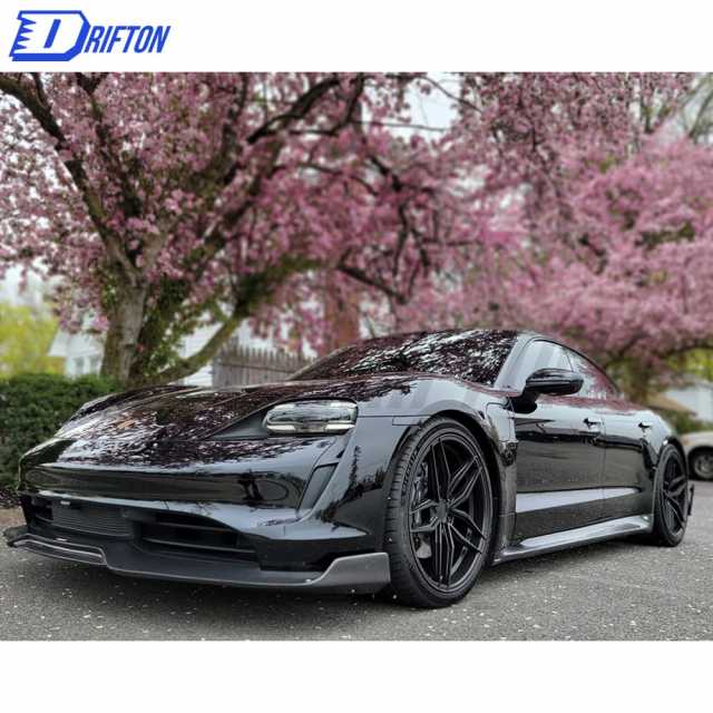 CMST Style Carbon Fiber Front Lip For Porsche Taycan 4S 2019-2023