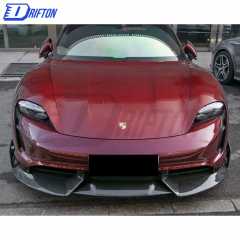 MSY Style Dry Carbon Fiber Front Lip For Porsche Taycan Turbo 2019-2020