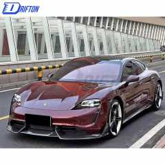 MSY Style Dry Carbon Fiber Front Lip For Porsche Taycan Turbo 2019-2020