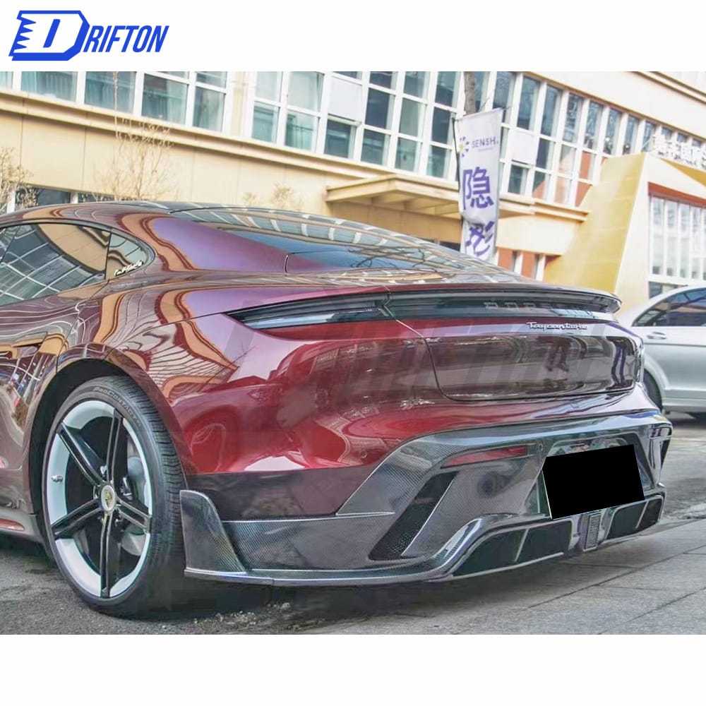 MSY Style Dry Carbon Fiber Rear Diffuser For Porsche Taycan Turbo 2019-2020