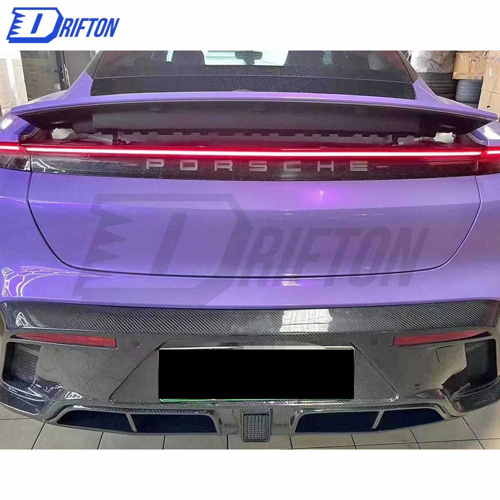 MSY Style Dry Carbon Fiber Rear Diffuser For Porsche Taycan Turbo 2019-2020