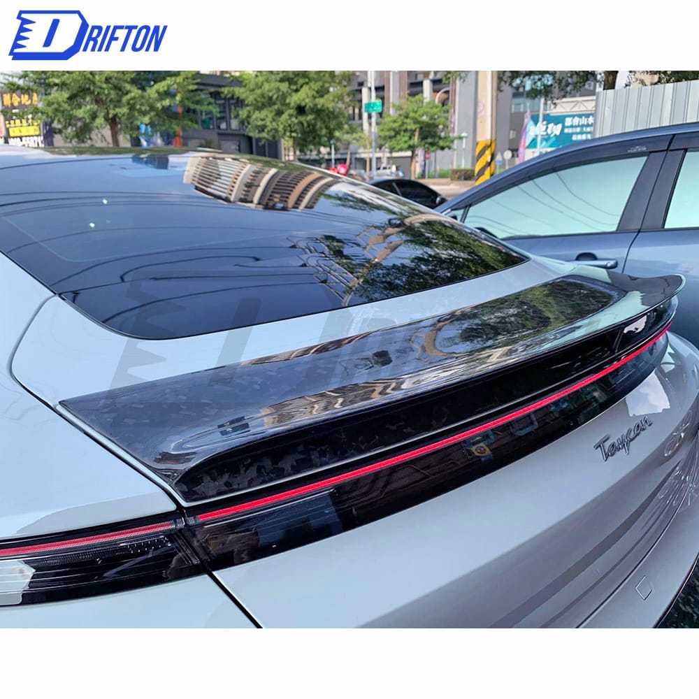 MSY Style Dry Carbon Fiber Rear Wing Spoiler For Porsche Taycan Turbo 2019-2020