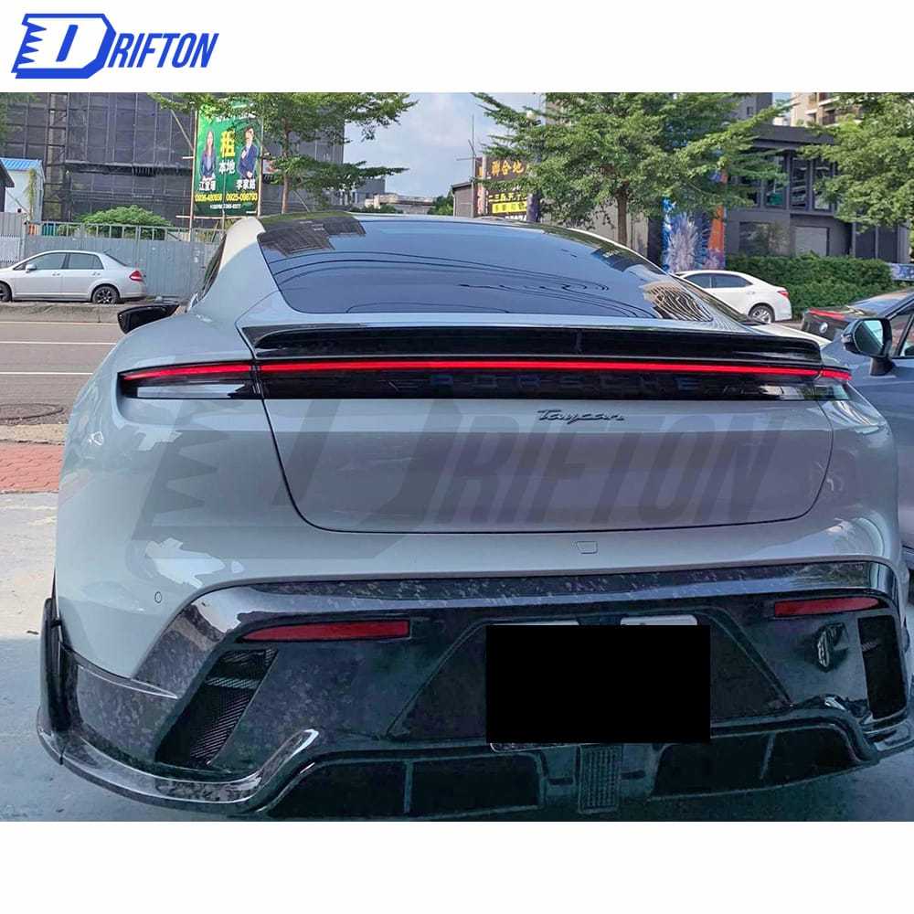 MSY Style Dry Carbon Fiber Rear Wing Spoiler For Porsche Taycan Turbo 2019-2020
