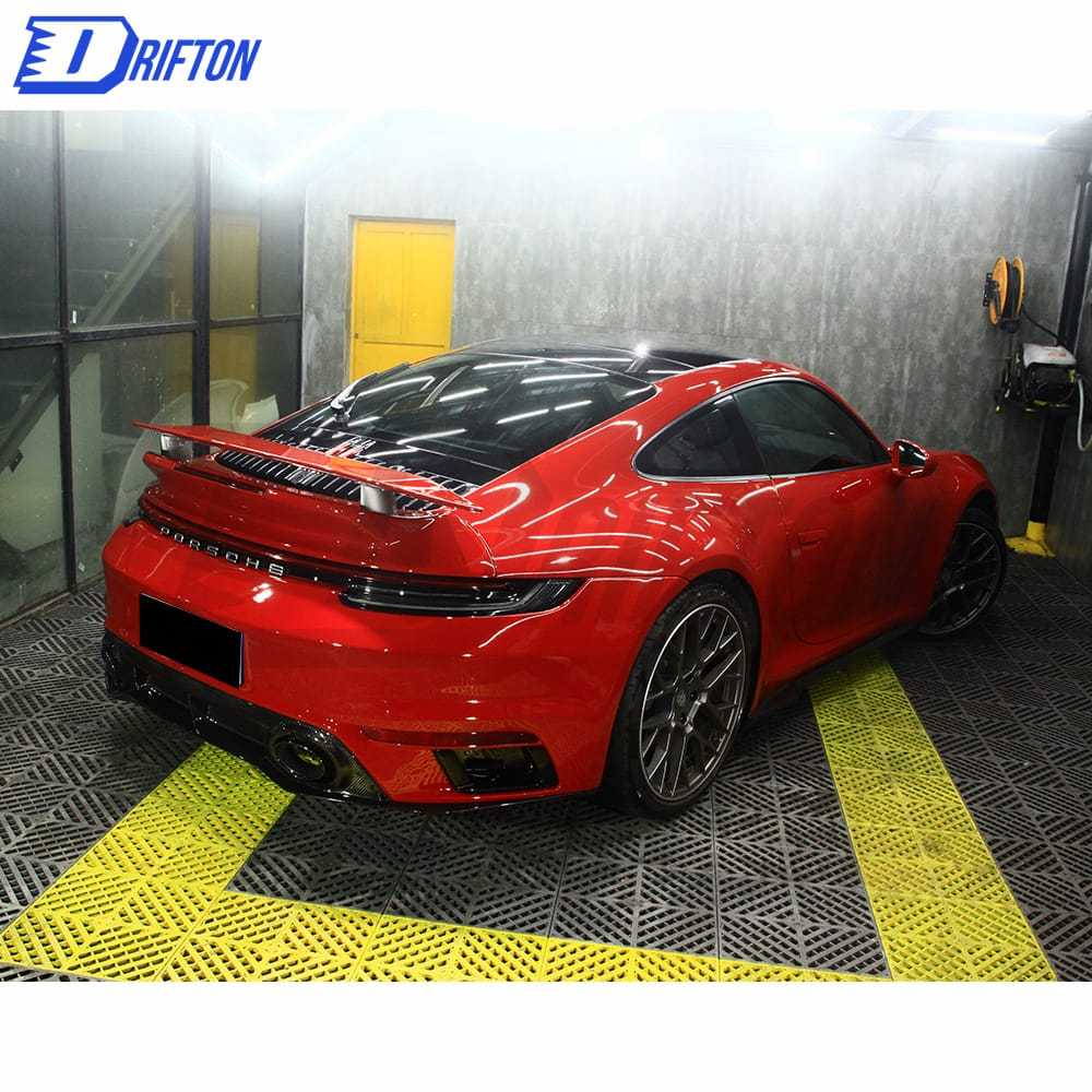 Turbo S Style Primed Dry Carbon Fiber Rear Bumper For Porsche 911 992 2019-2023
