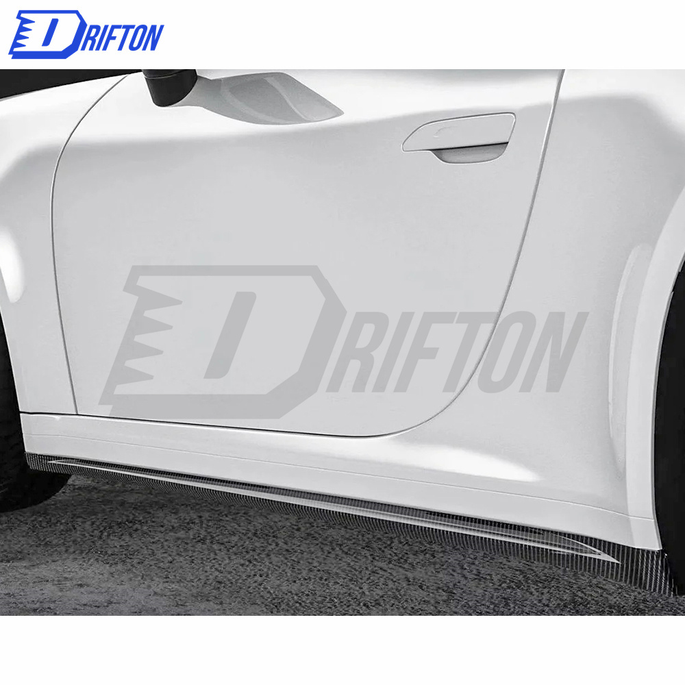 Paktechz Design Dry Carbon Fiber Side Skirt For Porsche 911 992 Carrera S 2019-2023