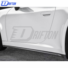 Paktechz Design Dry Carbon Fiber Side Skirt For Porsche 911 992 Carrera S 2019-2023