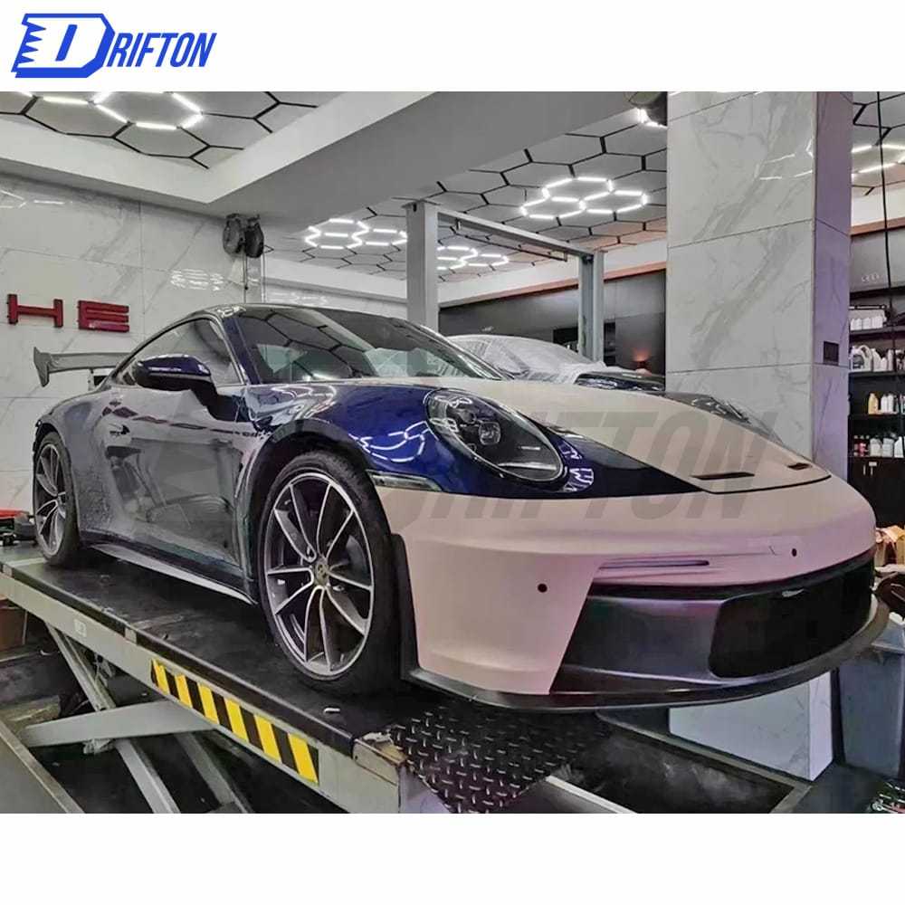 GT3 Style Dry Carbon Fiber With Portion Primer Body Kit For Porsche 911 992 Carrera S 2019-2023