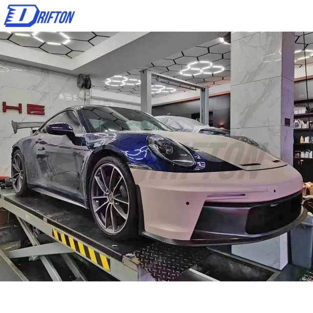 GT3 Style Dry Carbon Fiber With Portion Primer Body Kit For Porsche 911 992 Carrera S 2019-2023