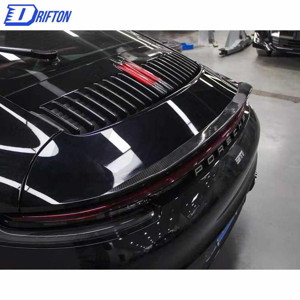 Paktechz Design Dry Carbon Fiber Rear Spoiler For Porsche 911 992 Carrera S 2019-2023
