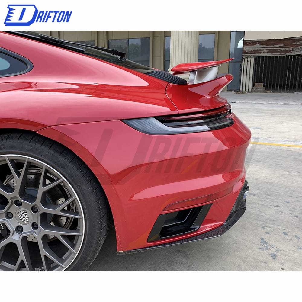 Turbo S Style Dry Carbon Fiber Rear Spoiler Set For Porsche 911 992 2019-2023