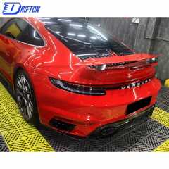 Turbo S Style Primed Dry Carbon Fiber Rear Bumper For Porsche 911 992 2019-2023