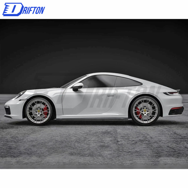 Paktechz Design Dry Carbon Fiber Side Skirt For Porsche 911 992 Carrera S 2019-2023