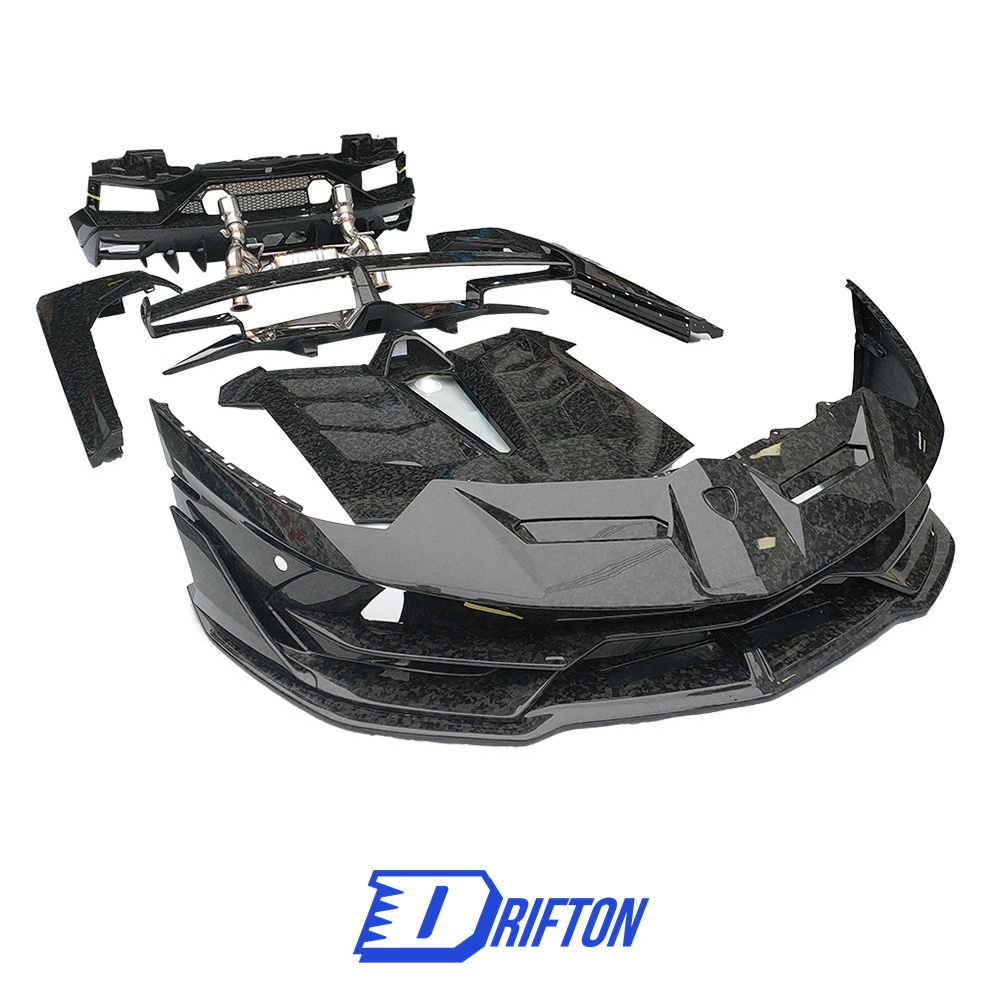 SVJ-Style Forged Dry Carbon Fiber With Portion Primer Body Kit For Aventador LP700-4 LP720 LP750 Coupe Roaster 2011-2015