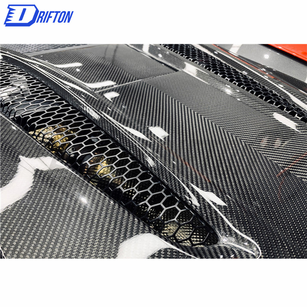 OEM Style Dry Carbon Fiber Rear Engine Hood Cover For Mclaren 570S 2015-2020