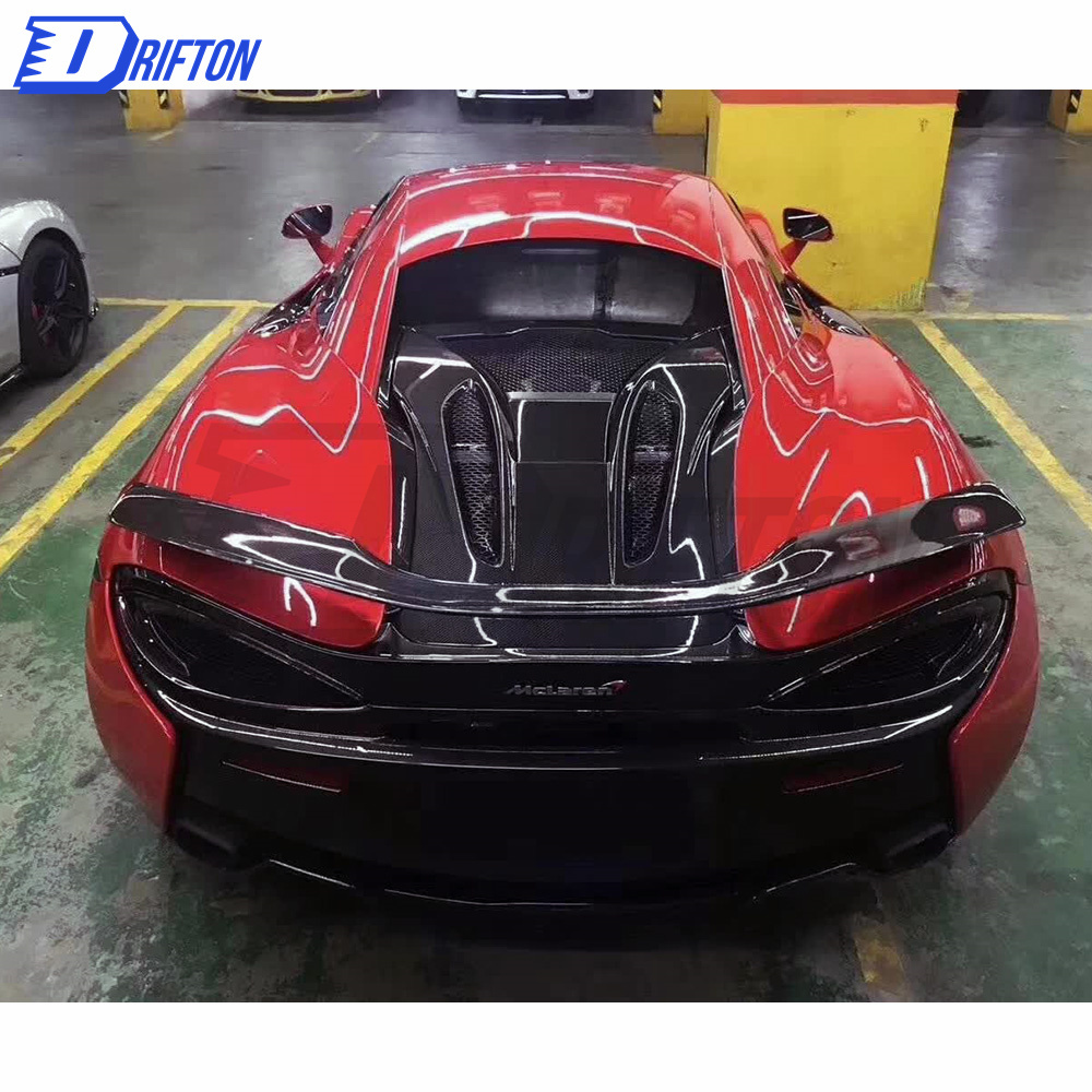 OEM Style Dry Carbon Fiber Rear Engine Hood Cover For Mclaren 570S 2015-2020