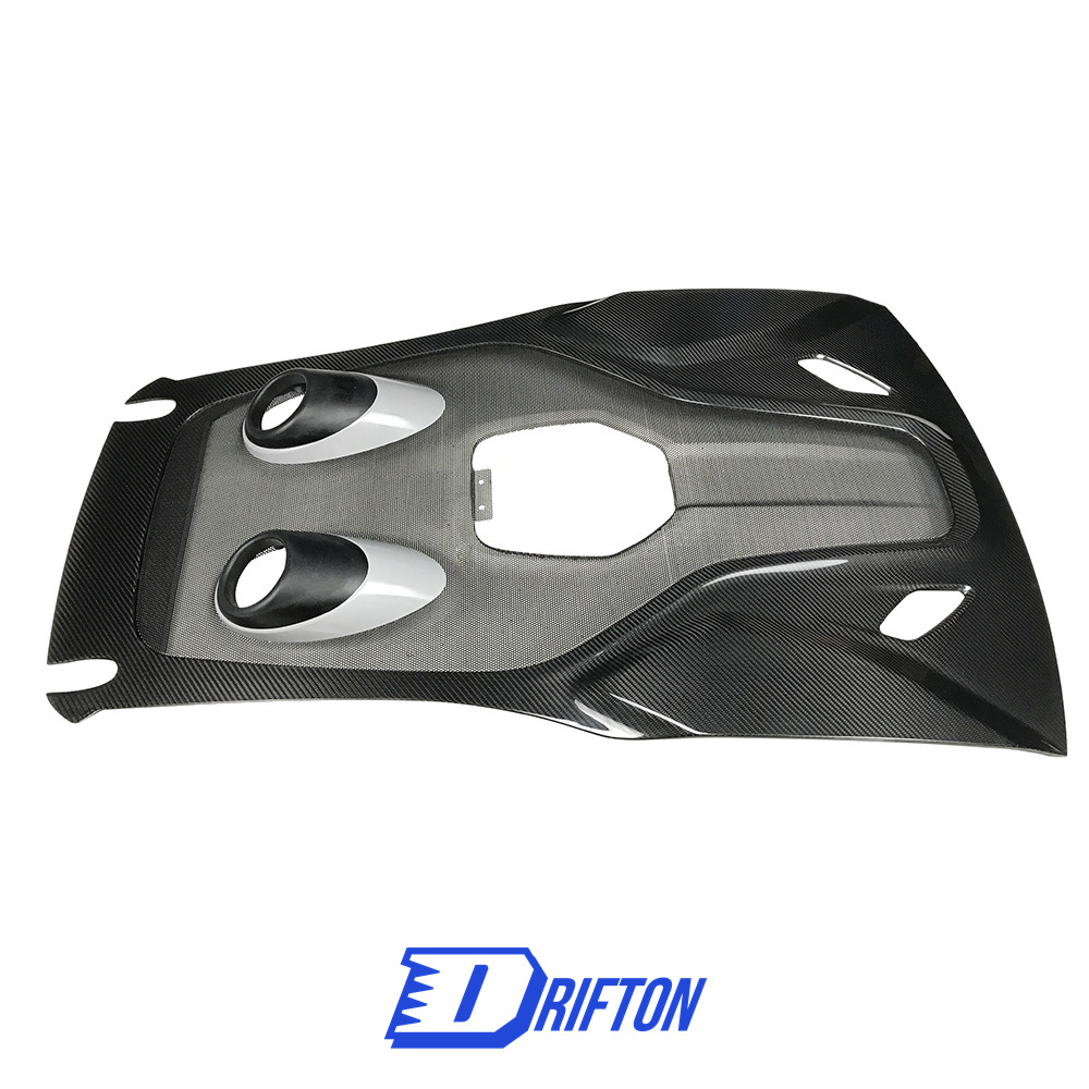 600LT Style Dry Carbon Fiber Rear Engine Hood Cover For Mclaren 570S 2015-2020