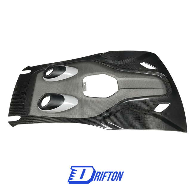 600LT Style Dry Carbon Fiber Rear Engine Hood Cover For Mclaren 570S 2015-2020