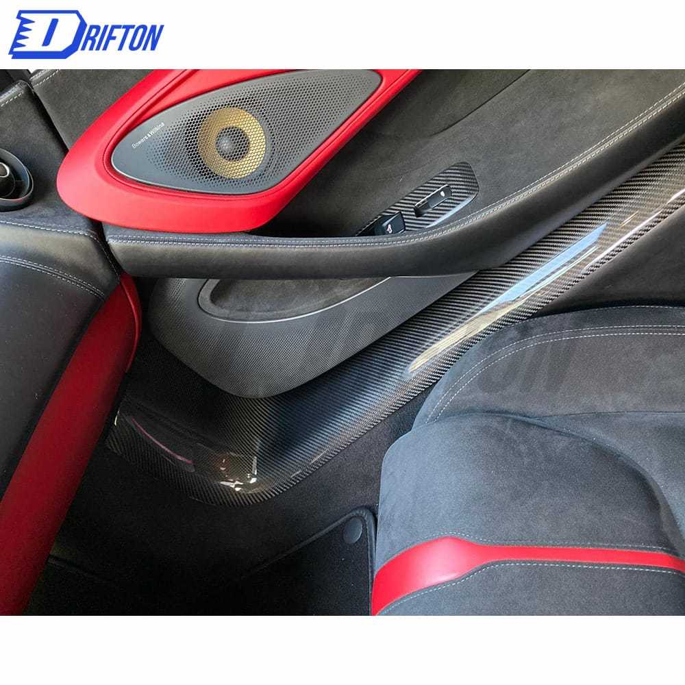 600LT Style Dry Carbon Fiber Door Step Sill Panels For Mclaren 570S 570GT 2015-2020