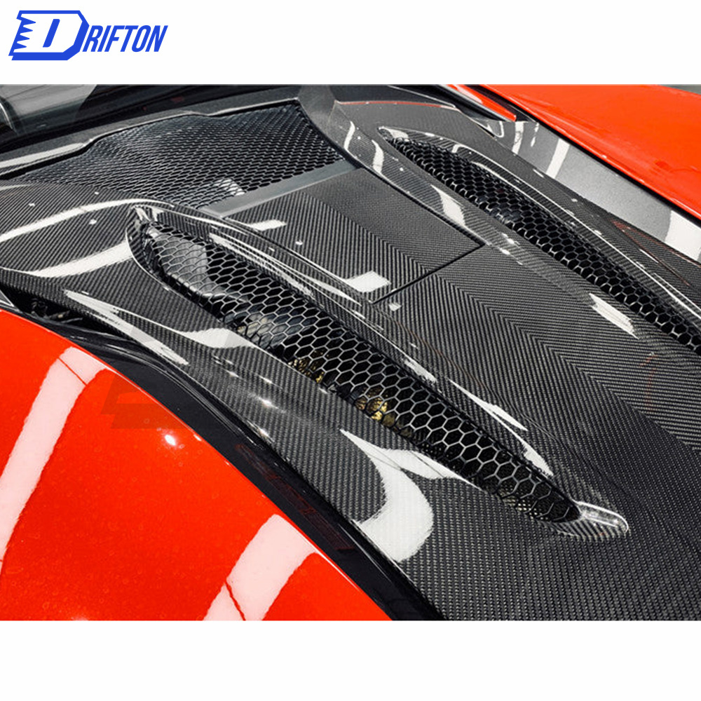 OEM Style Dry Carbon Fiber Rear Engine Hood Cover For Mclaren 570S 2015-2020