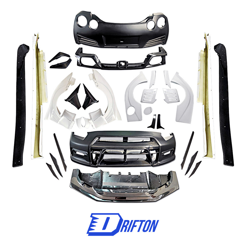Varis KAMIKAZE R Super Sonic Style Half Carbon Fiber Wide Body Kit For Nissan R35 GTR 2008-2016