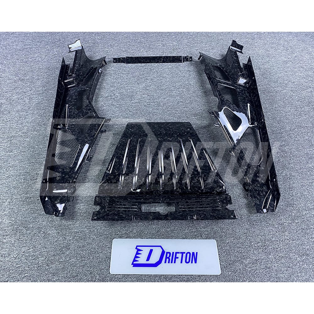 Dry Forged Carbon Fiber Engine Cover Kit For Lamborghini Huracan LP610-4