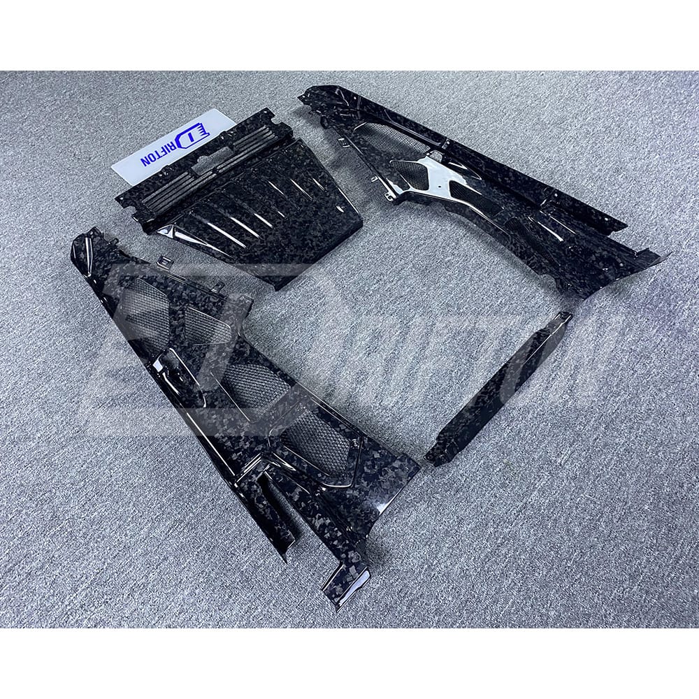 Dry Forged Carbon Fiber Engine Cover Kit For Lamborghini Huracan LP610-4