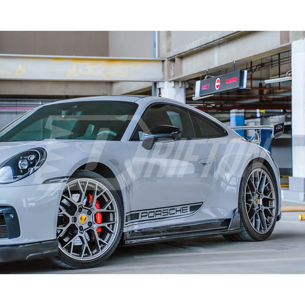 Techart Style Dry Carbon Fiber Front Lip For Porsche 911 992 Carrera S 2019-2023