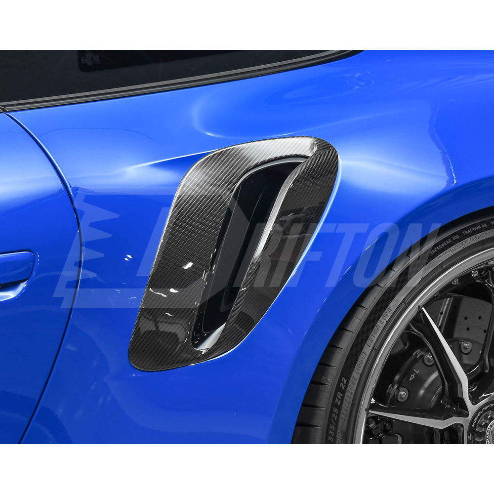 Techart Style Dry Carbon Fiber Side Vent Covers For Porsche 911 992 Turbo S 2019-2023