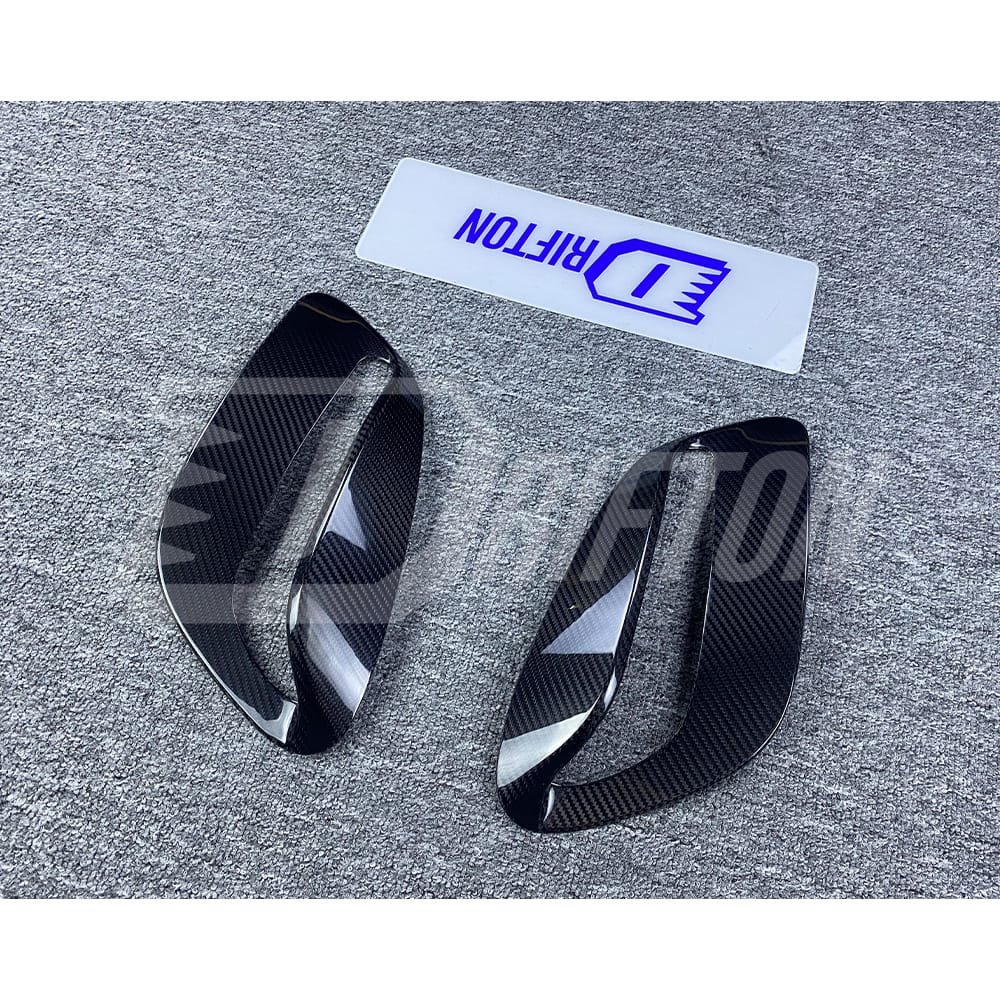 Techart Style Dry Carbon Fiber Side Vent Covers For Porsche 911 992 Turbo S 2019-2023